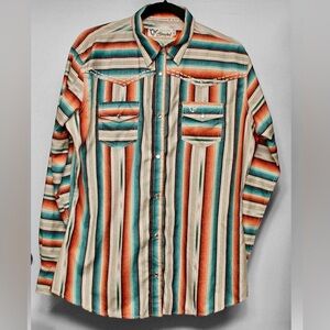 Cowgirl Hardware Crystal Snap Western Shirt
Women’s Size Large